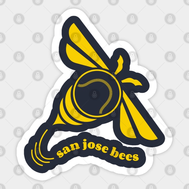 Defunct San Jose Bees Baseball 1962 Sticker by LocalZonly